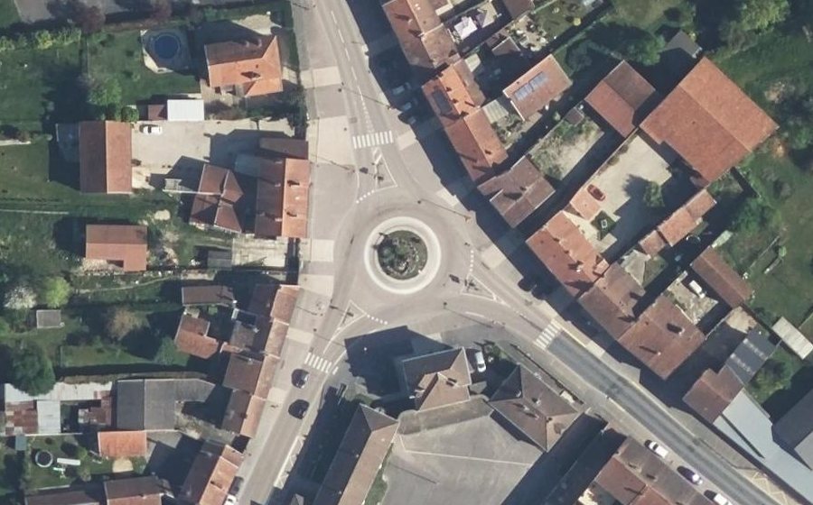 Vue aérienne du Place de la Mairie