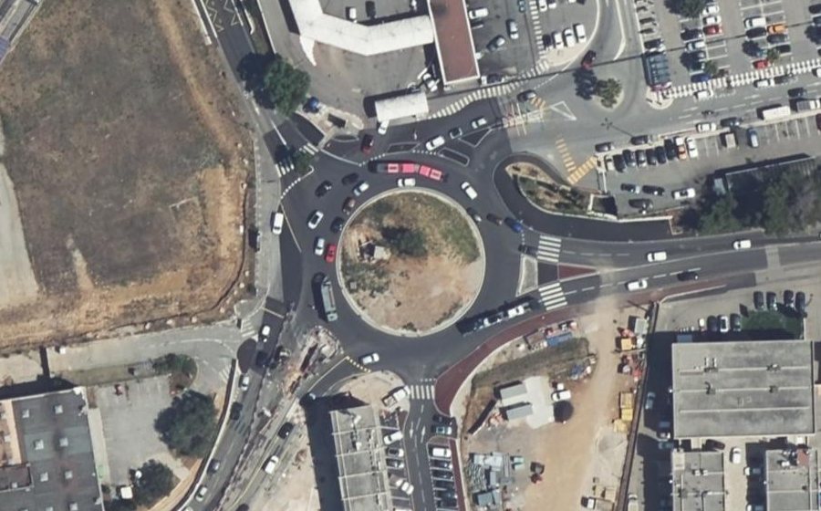 Vue aérienne du Rond-Point de Super Antibes
