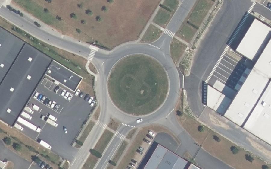 Vue aérienne du Rond-Point du Laminoir
