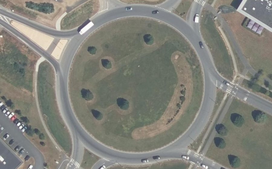Vue aérienne du Rond-Point du Pays de Caen