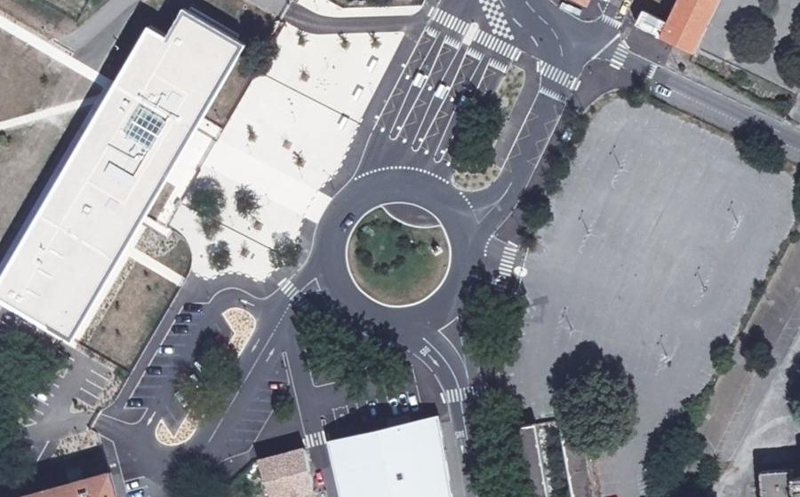 Vue aérienne du Place de Belgique