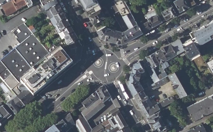 Vue aérienne du Rond-Point de Rennes