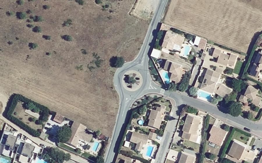 Vue aérienne du Rond-Point du Souvenir Français