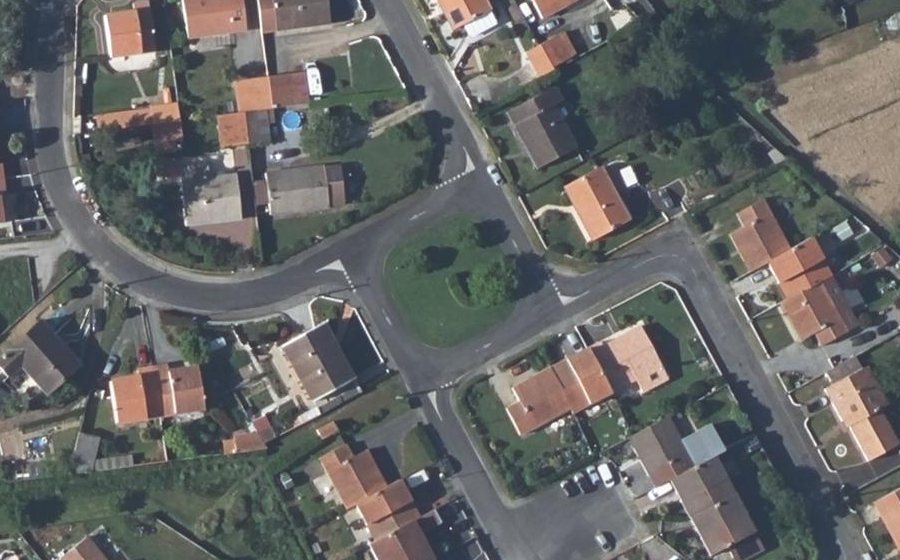 Vue aérienne du Place des Acacias