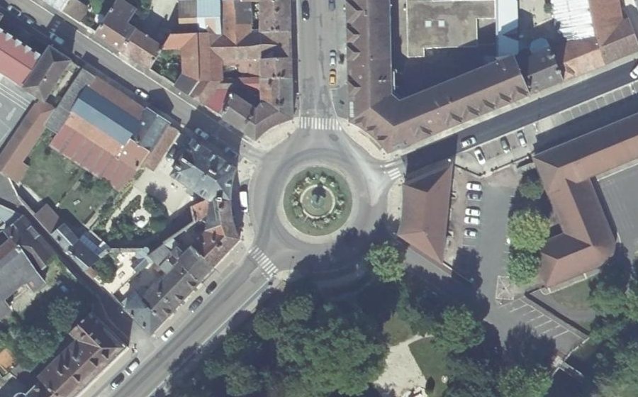 Vue aérienne de la Place Marmont