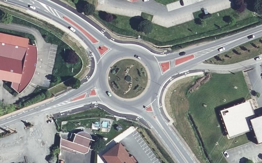 Vue aérienne du Rond-Point de la Bruyère