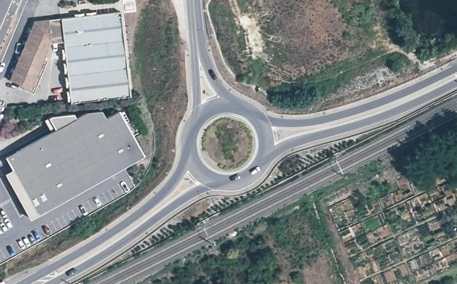 Vue aérienne du Rond-Point de Verdun