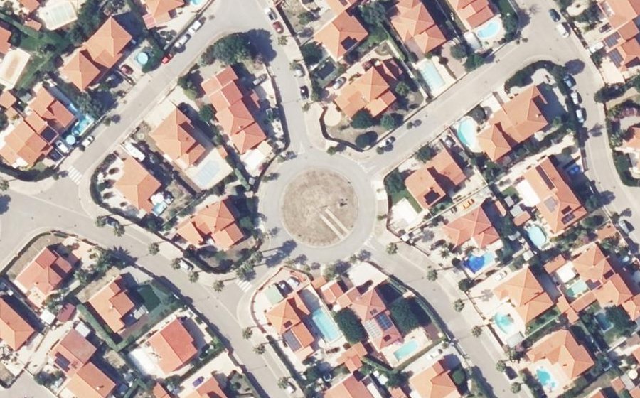 Vue aérienne du Rond-Point Pierre-Georges Latécoère