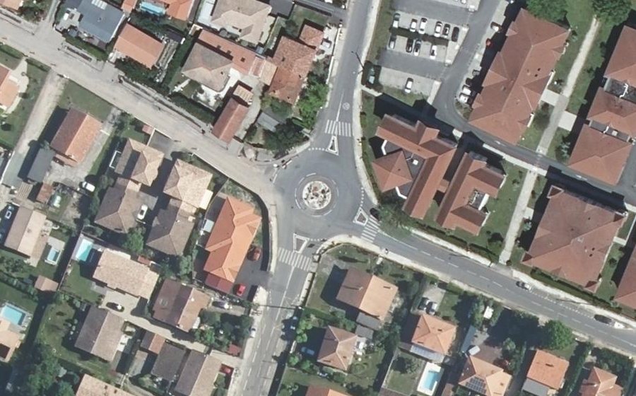 Vue aérienne du Rond-Point de la Marne