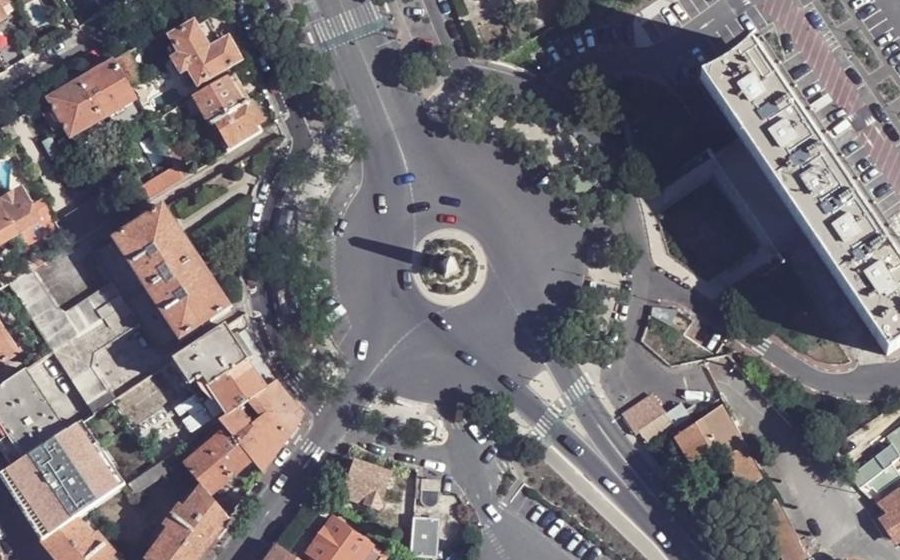 Vue aérienne du Rond-Point de Mazargues et de la Légion d'Honneur