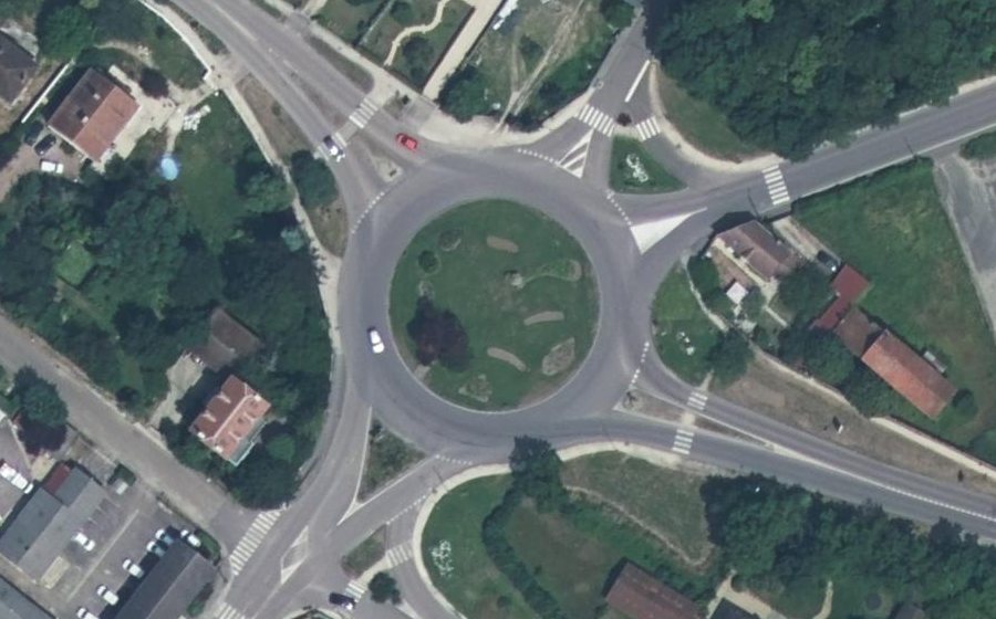 Vue aérienne du Rond-Point Roger Picand