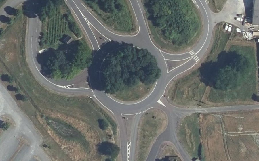 Vue aérienne du Rond-Point de Bois Gibert
