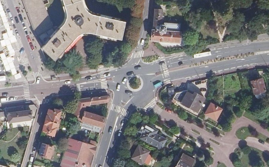 Vue aérienne du Boulevard de la République