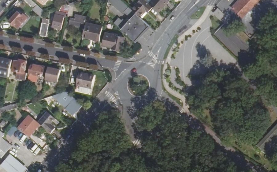 Vue aérienne du Rond-Point de l'Europe