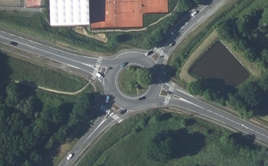 Vue aérienne du Rond-Point de la Foresterie
