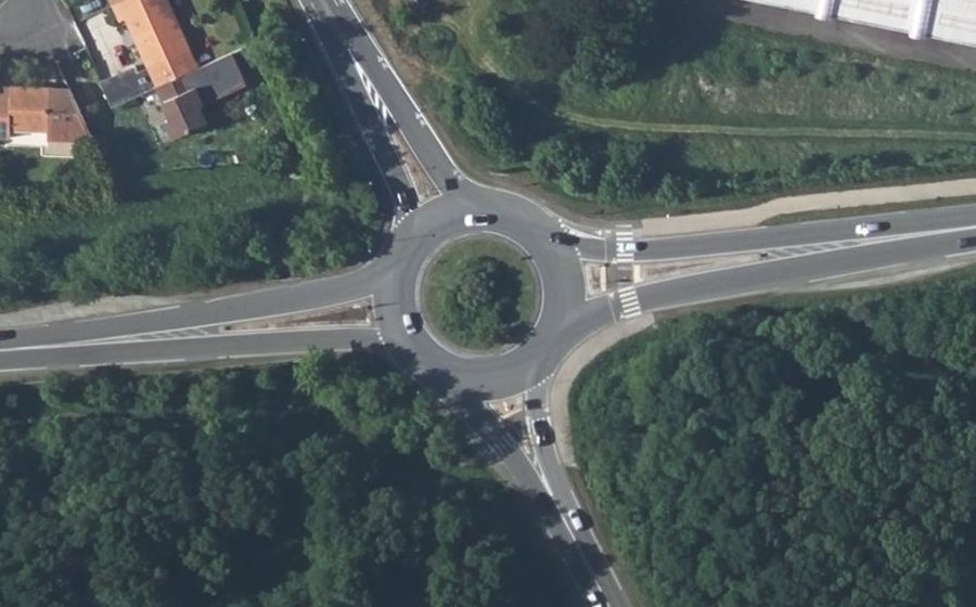 Vue aérienne du Rond-Point Sèvre et Maine