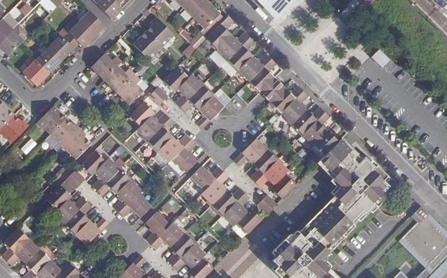 Vue aérienne du Rue de Farcheville