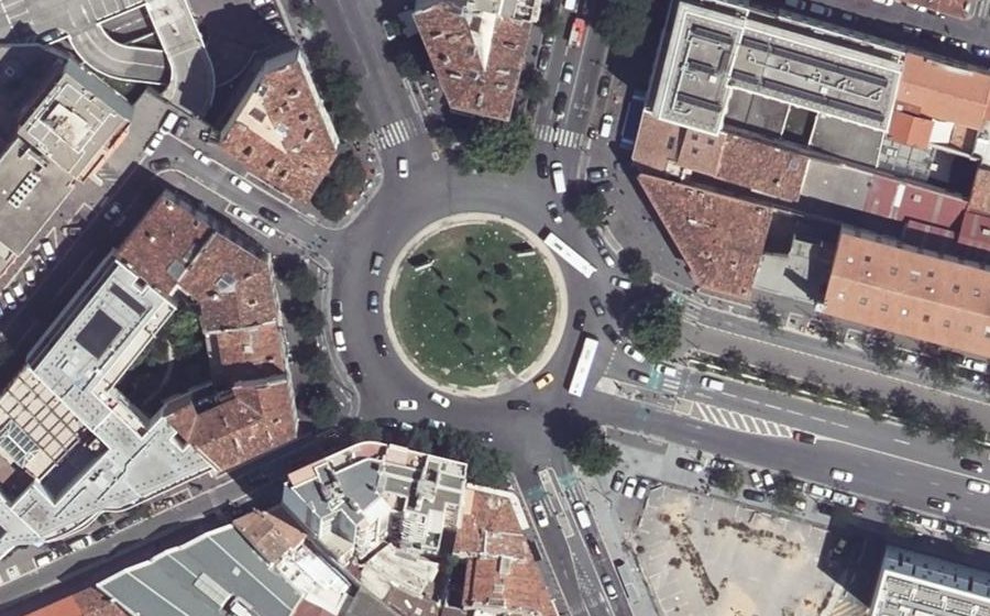 Vue aérienne de la Place Marceau