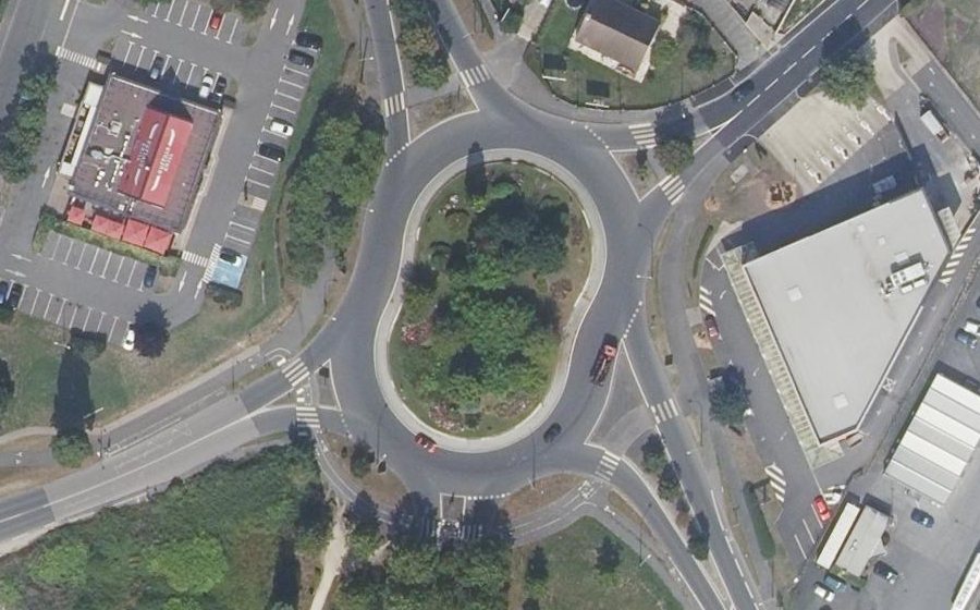 Vue aérienne du Rond-Point des Cormiers