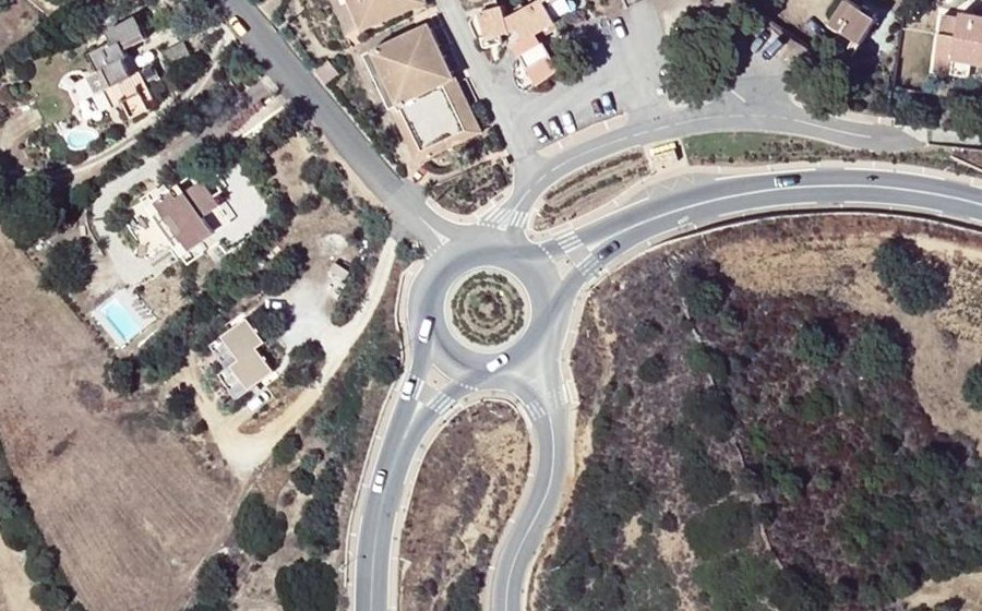 Vue aérienne du Route de Calvi