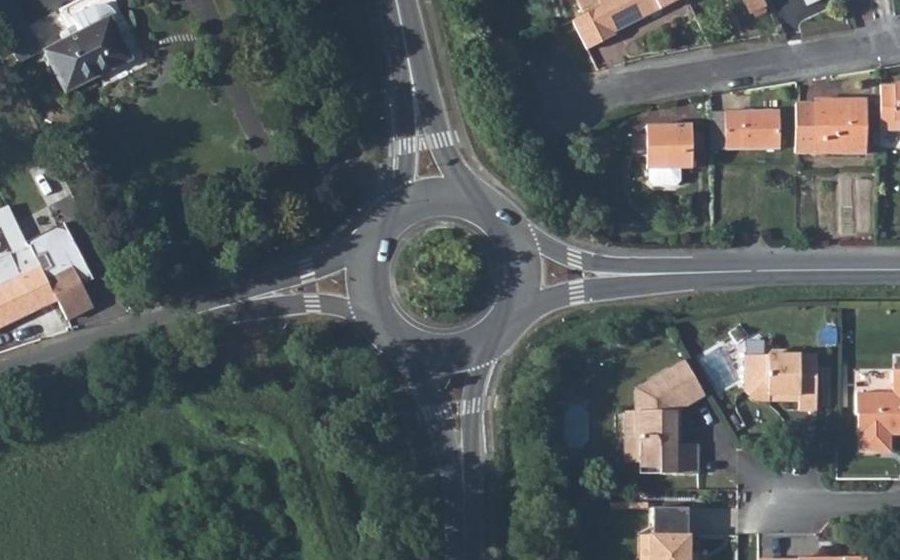 Vue aérienne du Rond-Point de la Billardière