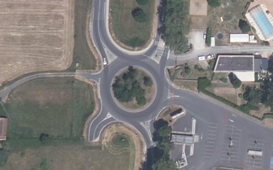 Vue aérienne du Rond-Point Montparnasse