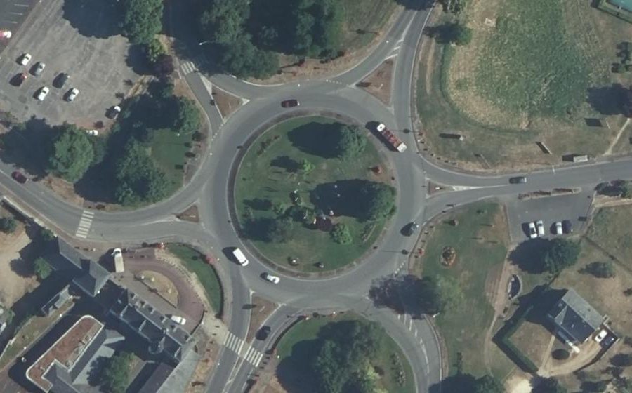 Vue aérienne du Rond-Point de l'Europe