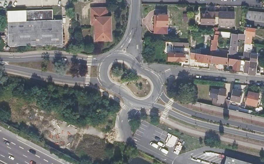 Vue aérienne du Rond-Point des Rattraits