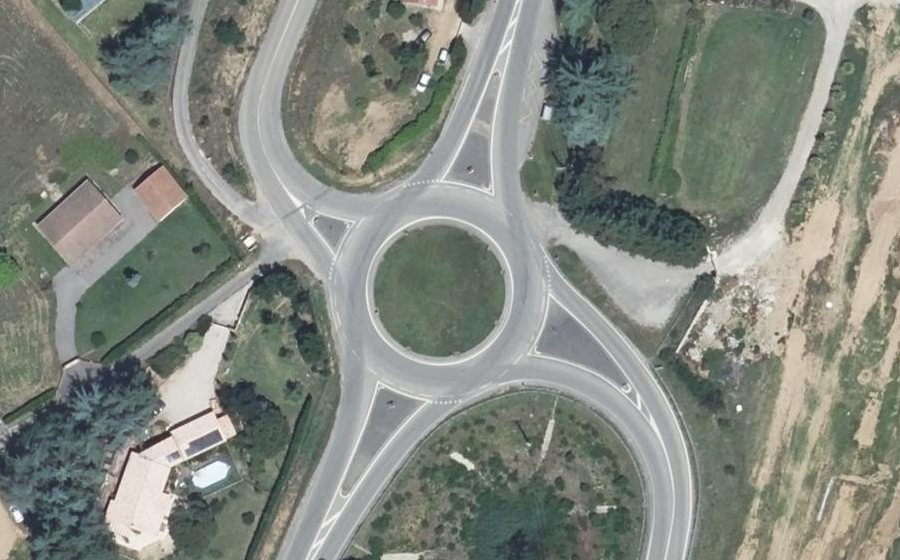 Vue aérienne du Route de Valence
