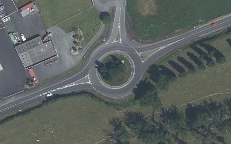 Vue aérienne du Rond-Point de l'Anjou