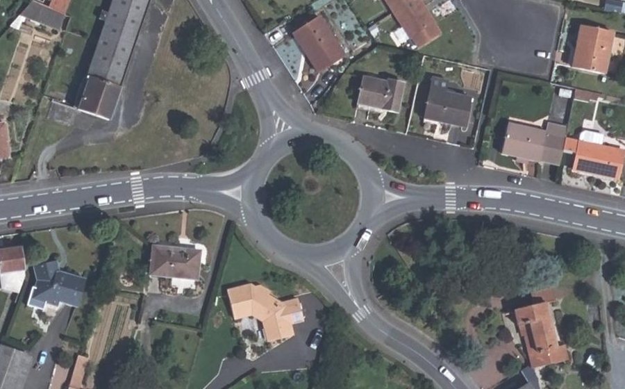 Vue aérienne du Rond-Point des Mauges
