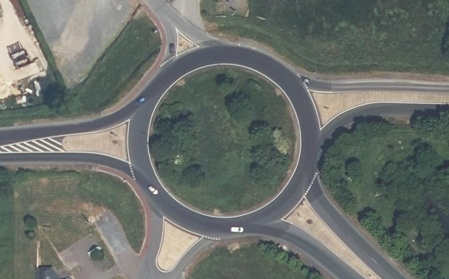 Vue aérienne du Route de Caen
