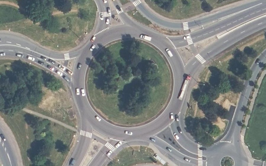 Vue aérienne du Rond-Point de l'Espérance