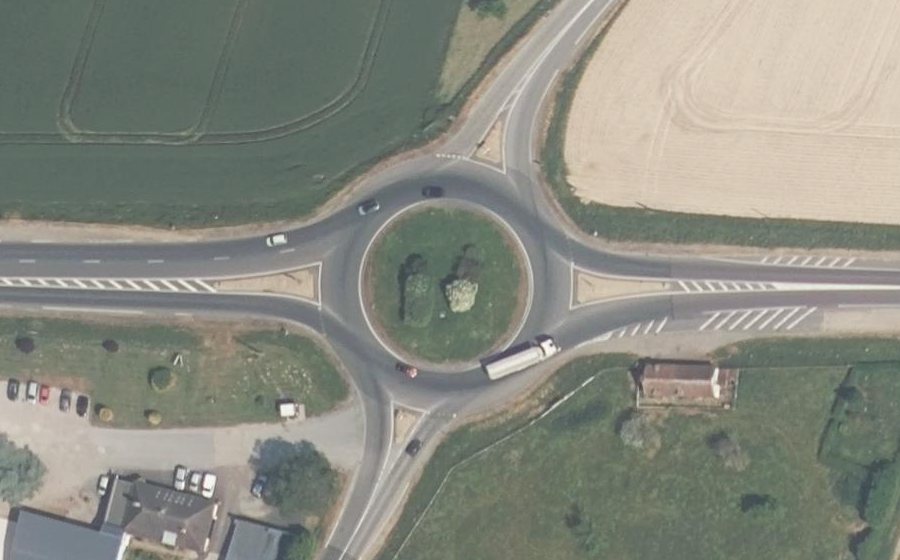 Vue aérienne du Carrefour de Firfol