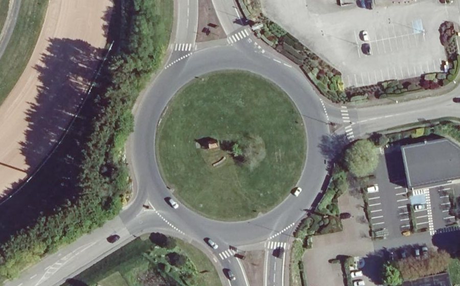 Vue aérienne du Rond-Point des Marettes