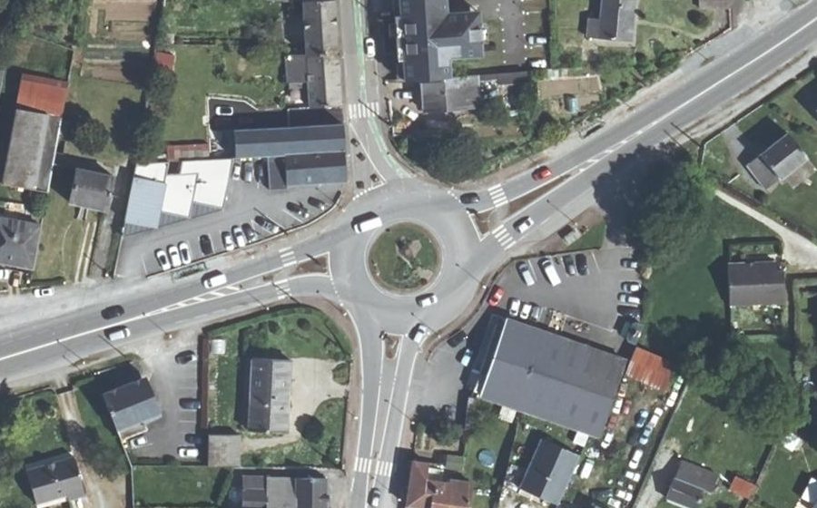 Vue aérienne du Giratoire de Ranrouët