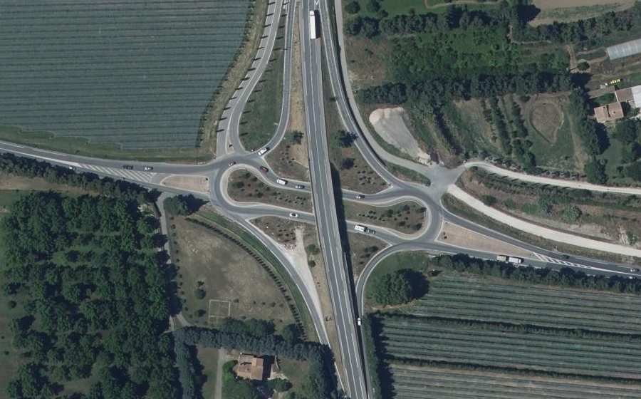 Vue aérienne du Carrefour des Glaces