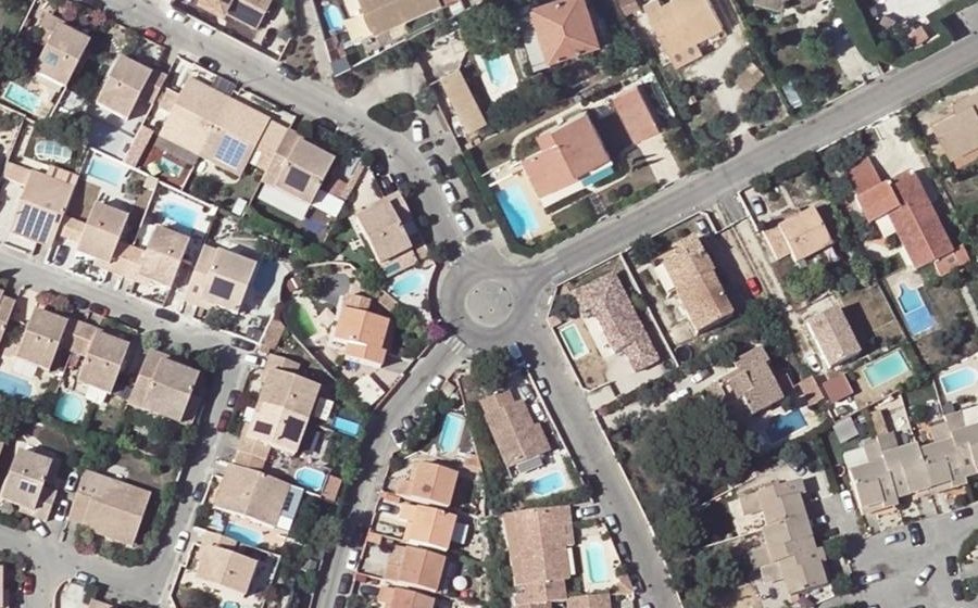 Vue aérienne du Place d'Éole