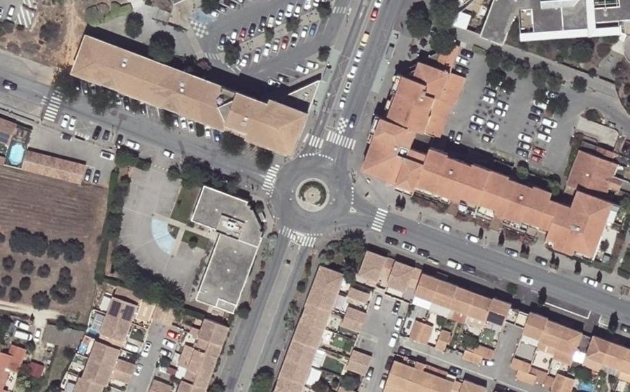 Vue aérienne du Rond-Point Abbé Pierre