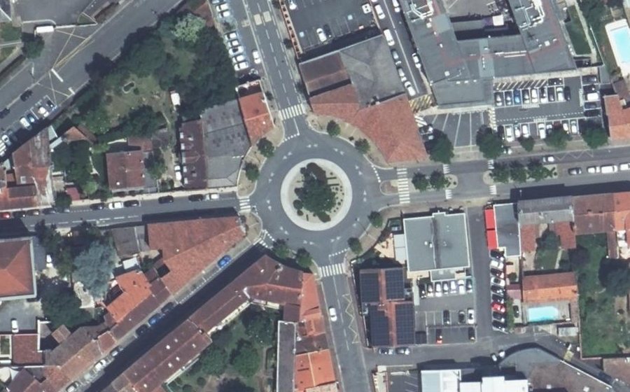 Vue aérienne du Place Saint-Amarand