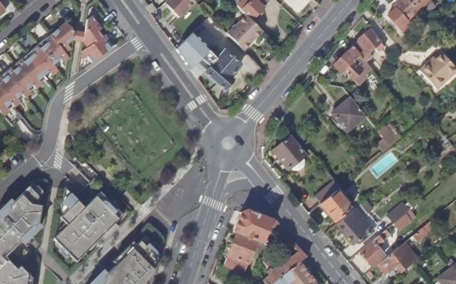 Vue aérienne du Boulevard Husson