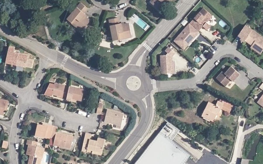 Vue aérienne du Rond-Point de Saint-Vincent