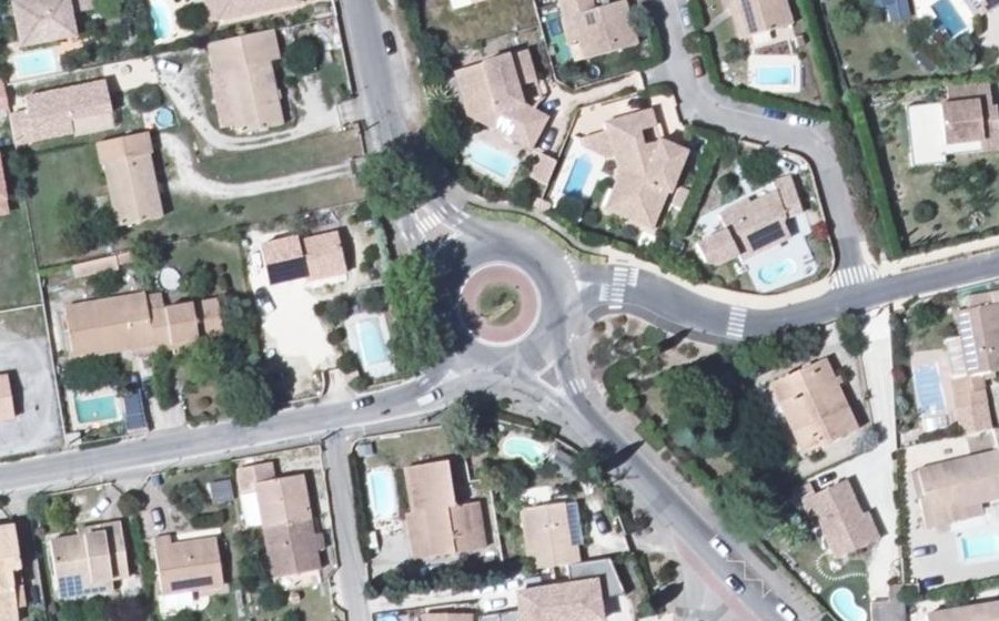 Vue aérienne du Route de Langlade