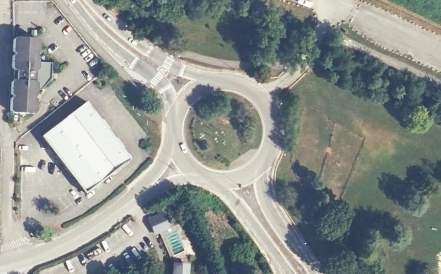 Vue aérienne du Rond-Point Joseph Thoret