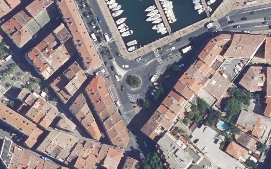 Vue aérienne du Rond-Point Ytzhak Rabin