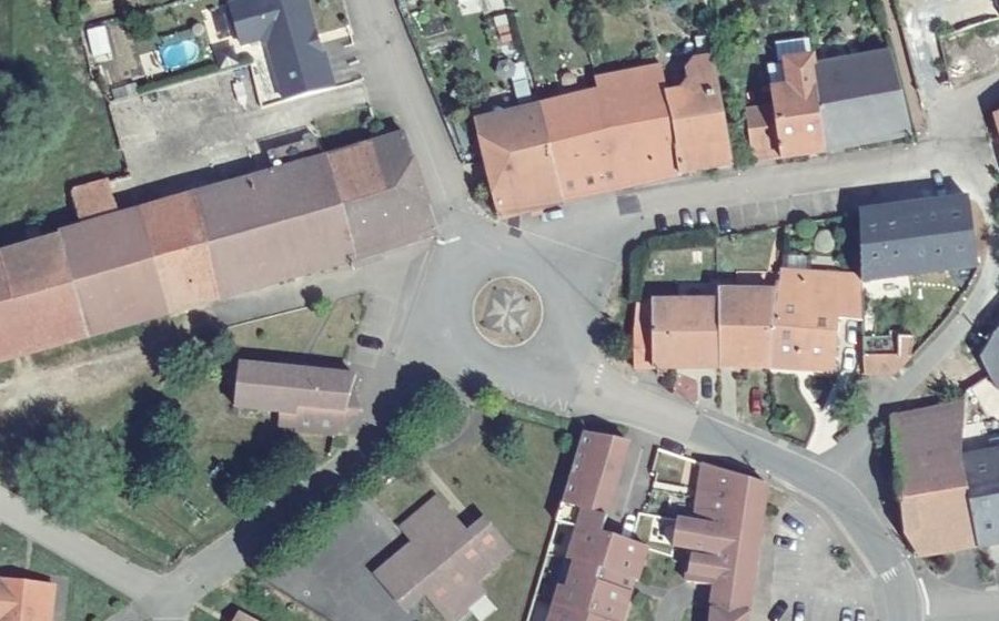 Vue aérienne du Rue Principale de Ogy