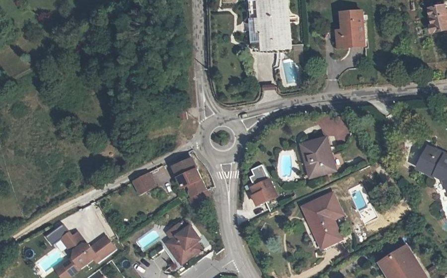 Vue aérienne du Rond-Point des Carrés