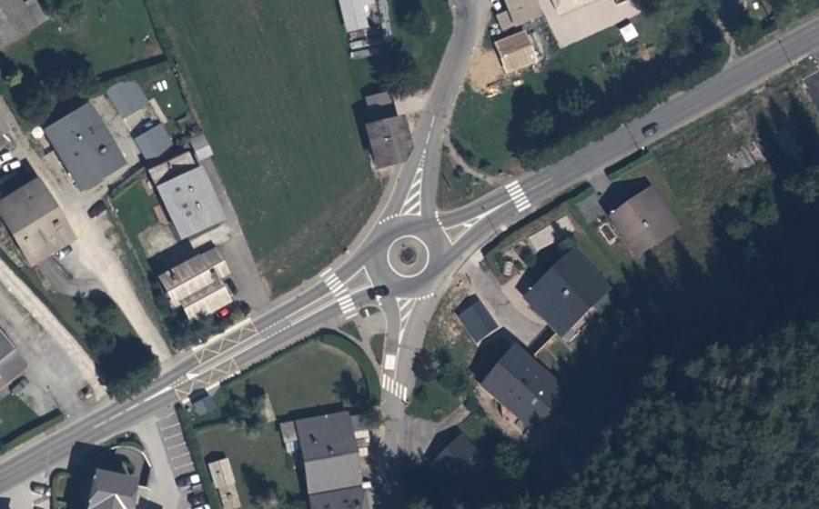 Vue aérienne du Route du Lac