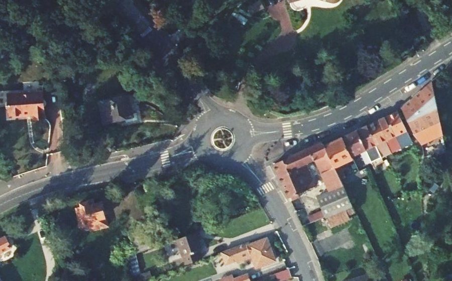 Vue aérienne du Rond-Point du Vieux Clairon
