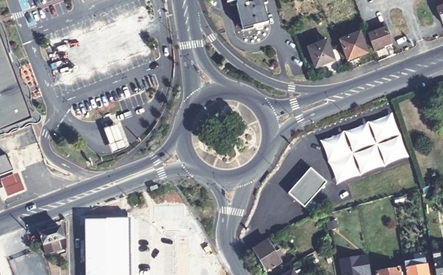 Vue aérienne du Rond-Point François Mielvaque